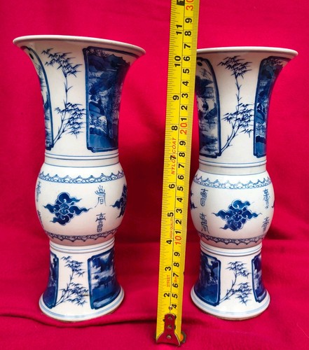 Paar chinesische blau - chinesische, weisse