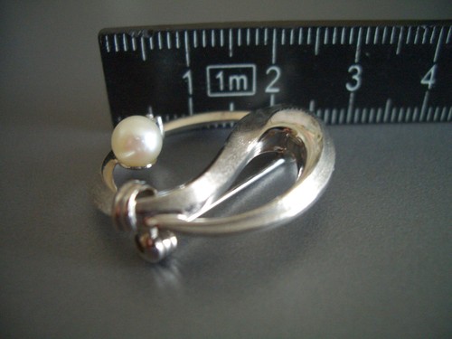 585 weißgold brosche - 585,