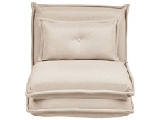 Schlafsofa Stoff beige für 1