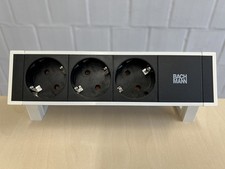 Bachmann Desk 2 3-fach-Steckdosenleiste weiß schwarz inkl. Kabel