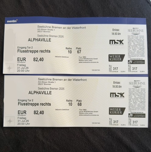 Alphaville tickets seebühne - alphaville,