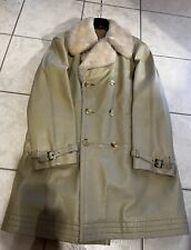 Herren Ledermantel mit synthetischem Fellkragen