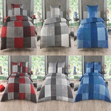 Mikrofaser Bettwäsche Set 135x200 155x220 200x200 cm Blau Grau Rot 2-tlg - 3-tlg