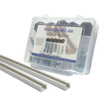2 St. 1m C Profil M8 Aluminium T Nut Alu Profilschiene +Zubehör Schrauben 55tlg.