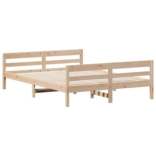 Massivholzbett mit kopfteil - massivholzbett,