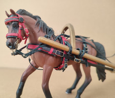 Safari Modellpferd Weihnachtsschlitten Geschirr Unikat Kutsche