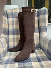 SERGIO ROSSI Stiefel Wildleder Gr. 38,5 Braun NEU