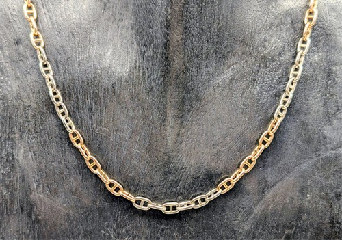 Ankerkette gelb weißgold - ankerkette, gelb-weißgold