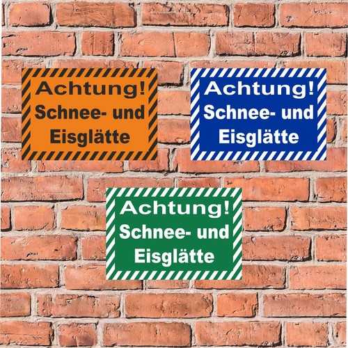 Schild achtung schnee und - achtung, schnee-