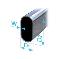 P&G Schrank-Rohr oval 30 x 15
