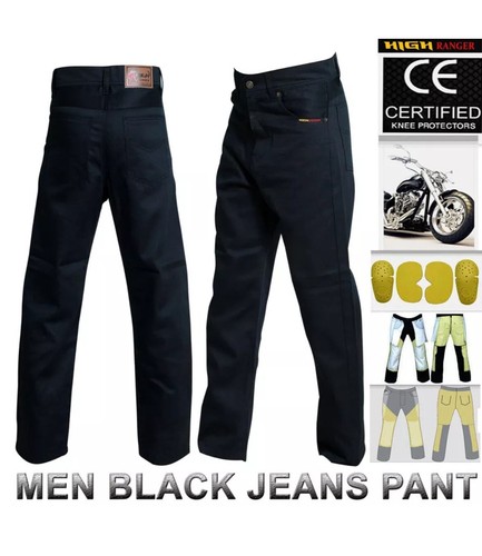 Schwarze herren motorrad jeans - schwarze,
