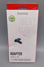 Hama 00201701 Adapter USB-C to 3.5mm Audio Socket Verbindungskabel Aux #KT9198X