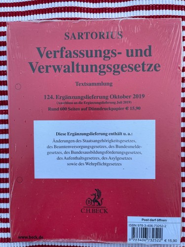 Sartorius verfassungs und - verfassungs-,