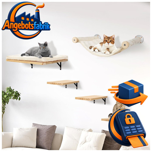 Katzen kletterwand set mit - kletterwand,
