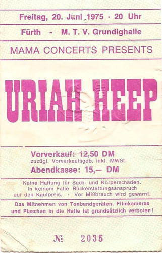 Uriah heep concert 1975 - in,