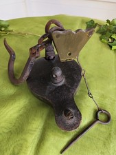 Antik: Grubenlampe, Bergmannslampe, Öllampe, Bergbau