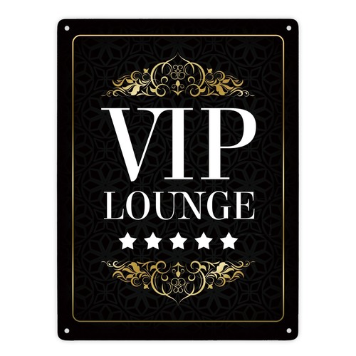 Vip lounge metallschild - metallschild, xxl