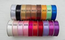 25  mm x 25 m Satinband Geschenkband Dekoband Schleifenband beidseitig glänzend
