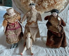 19 Jh Puppenküchenpuppen 4er