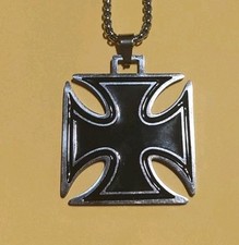 Eisernes Kreuz Kettenanhänger Edelstahl Kette Iron Cross. 35 x 35 mm Kette 60 cm