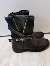 Buffalo London Biker Boots Stiefeletten schwarz Innenkeil gefüttert Gr.38