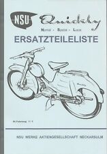 Ersatzteileliste für NSU-Quickly, N - S - L, Ausgabe Febr. 1957,  A 4,