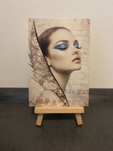 Postkarte motivkarte frau - motivkarte,, mit