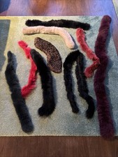Echtpelz Fell Kragen Stola flauschig gefärbt Rot Weiß Schwarz Grün 20 Stück Pelz