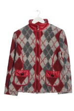 MASTERS Wolljacke Damen Jacke Gr. DE 42 hellgrau-rot Casual-Look