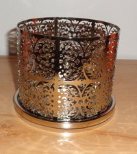 Partylite Duftwachsglas-Halter  Festtagsgirlande Metall silber gebraucht in OVP