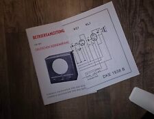 Zubehör Volksempfänger DKE 38 GW + Batterie Betriebsanleitung + Schaltplan