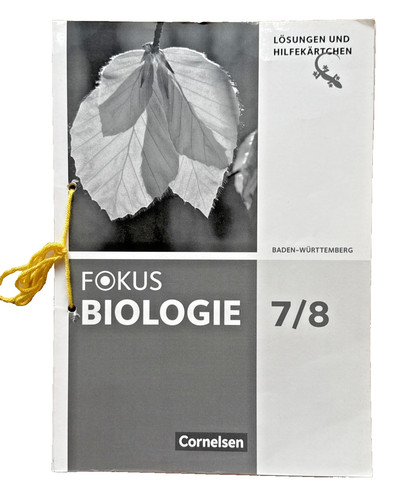 Fokus biologie lösungen - fokus, 7/8