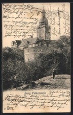 Burg Falkenstein /Selkethal, Ansicht der Burg, Ansichtskarte 1903 
