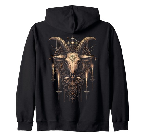 Gothic kapuzenjacke baphomet - kapuzenjacke,