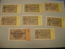 Lot 8 x Rentenmark 1-2 Mark