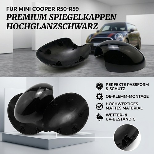 1paar spiegelkappen schwarz - 1paar,