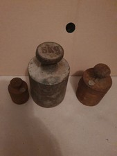 3 alte Gewichte für eine