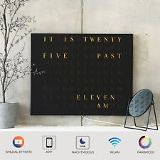 Wortuhr aus Edelstahl  in