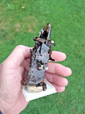 Rauchquarz Superstufe mit Ägerin, Feldspat aus Malosa/Zomba,Malawi