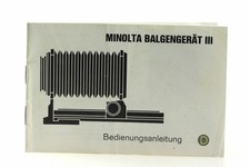 Bedienungsanleitung Minolta Bellows Balgengerät III 3
