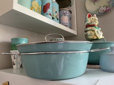 Mes topf türkis groß - topf, emaille