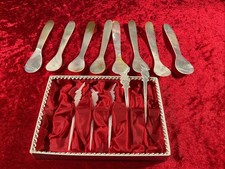 Perlmutt Löffel Konvolut mit 5 Spieße Muschel Gefertigt Unikat