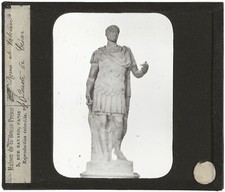 ROM Und Vatikan, Büste Von Cäsar , Foto Platte De Verre , Pluskabel 8,5x10 CM
