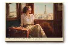 Paul Sinus Wandbild The Longing for Paris Love Her Heart Travels Toward the