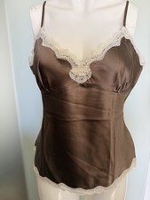 Seiden Top mit Spitze  Gr 40 L