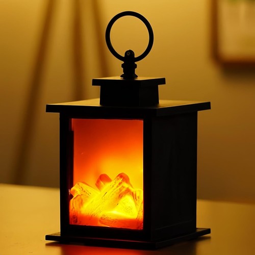Led kamin laterne deko tisch - led,