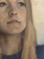 Vintage Öl Portrait Gemälde