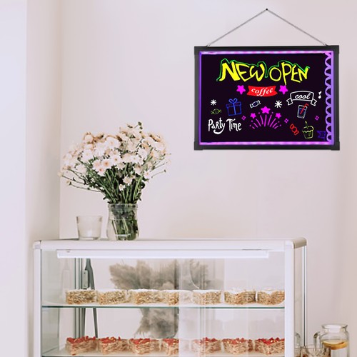 Led schreibtafel leuchttafel - led,