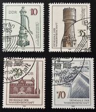 DDR  Mi.-Nr. 2993/2996, gestempelt, Denkmale der Wasserwirtschaft