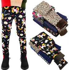 Mädchen Kinder Thermo-Leggings, Winterleggings Warm Winterhose, Gr.100-150